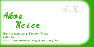akos meier business card